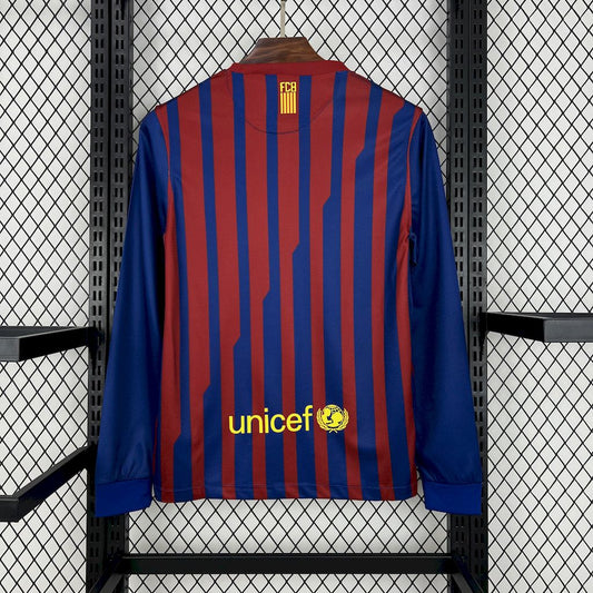 Camisa retrô de mangas compridas do Barcelona 2011/12