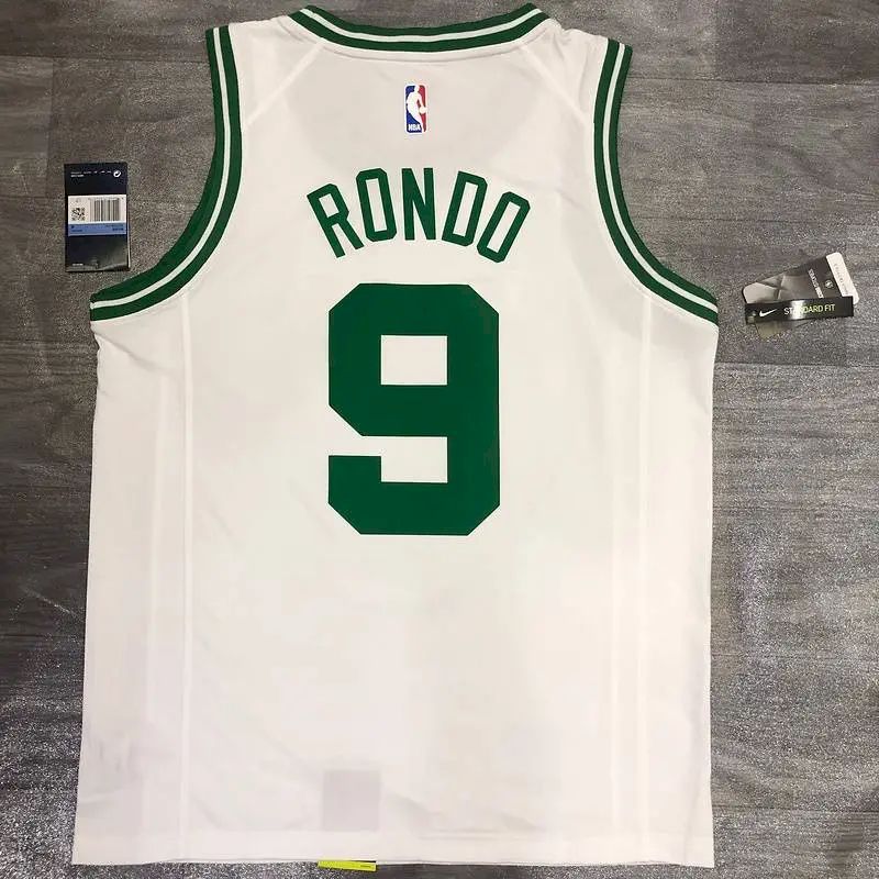 Rajon Rondo White Men’s Player Version Jersey-Association Edition