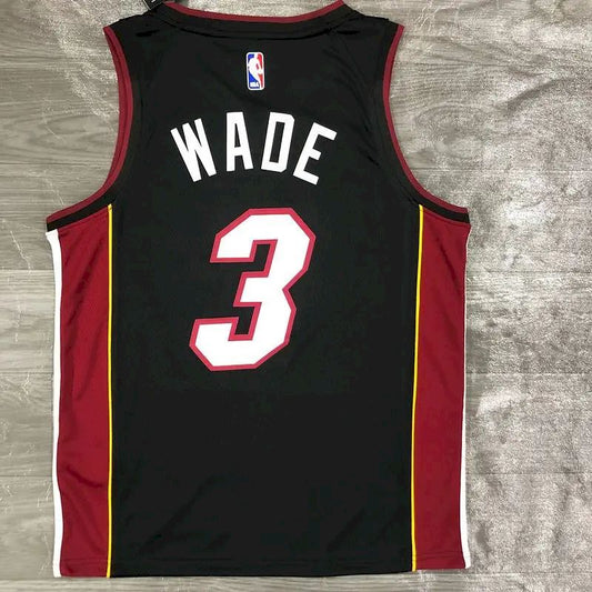 Camisa masculina Dwyane Wade 2020-21 preta Swingman versão jogador – Edição Ícone