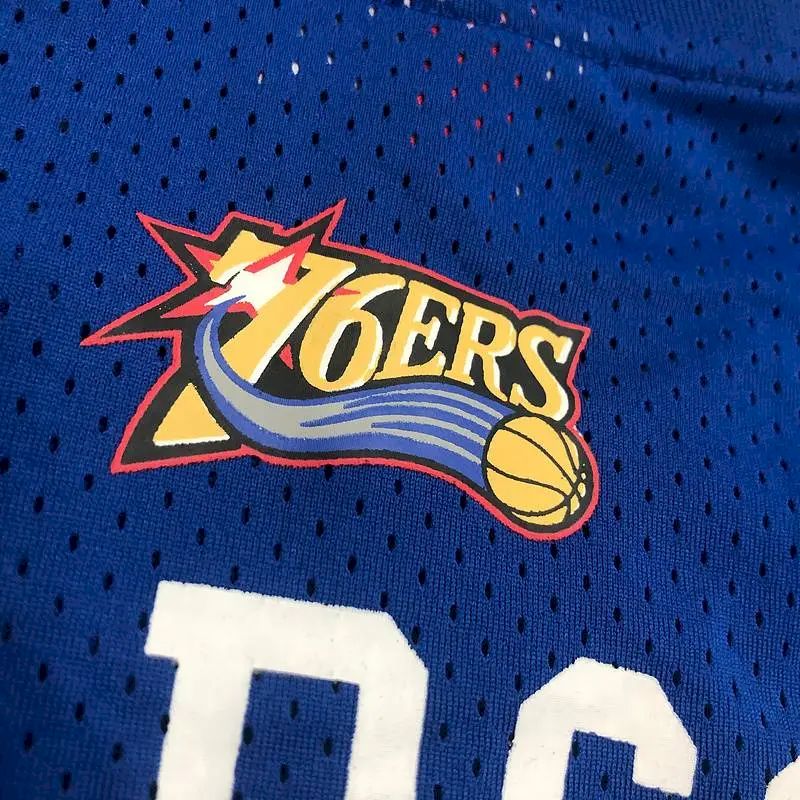 Allen Iverson Men’s Blue Player Jersey – Throwback Edition