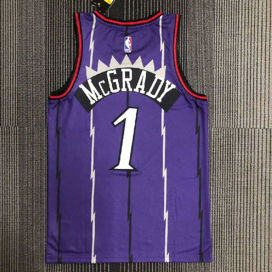 Camisa Masculina Tracy McGrady Roxa Retro Team