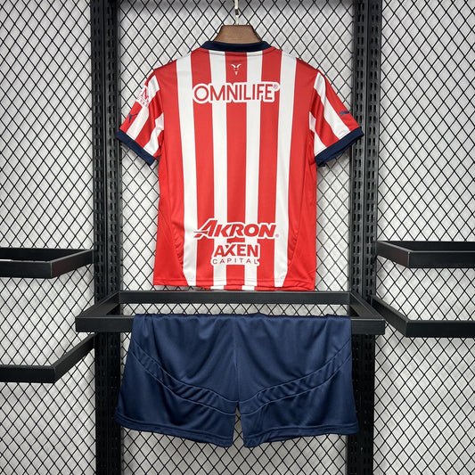 Chivas 2024/25 Home Kids Kit