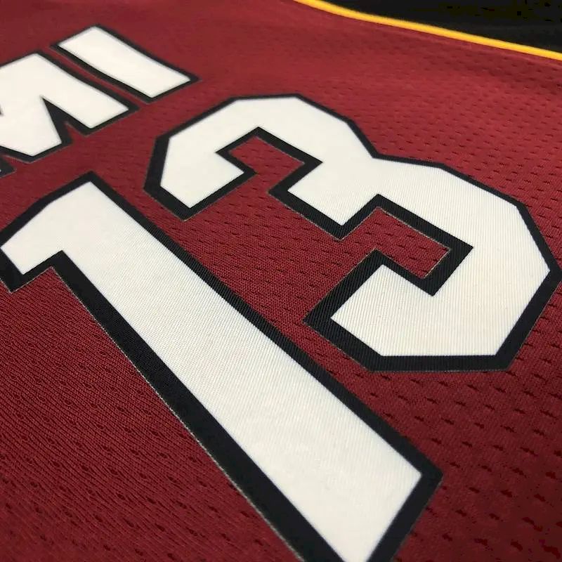 Camisa masculina Bam Adebayo vermelha 2020-21 Swingman versão jogador – Edição Statement