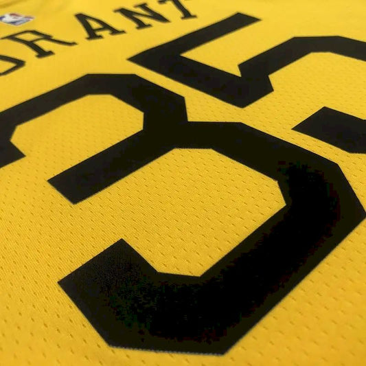 Camisa Kevin Durant com gola V amarela versão jogador masculina – Edição Statement