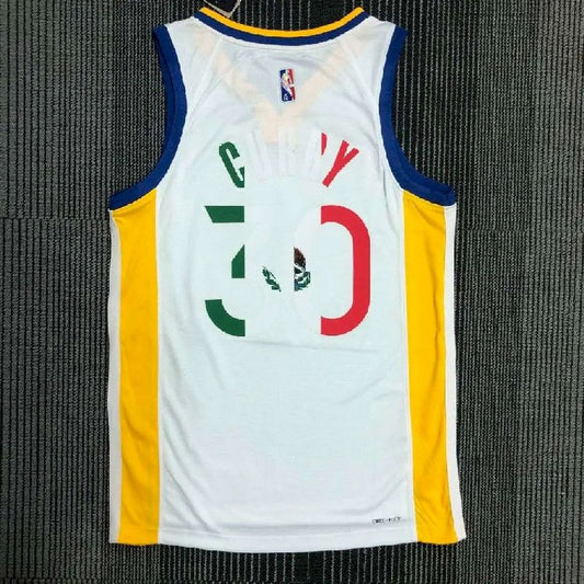 Camisa branca masculina Stephen Curry Team – Edição de 75º aniversário