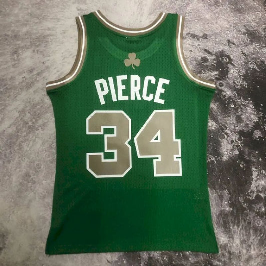 Camisa Paul Pierce Verde Retro Masculina M&N 2007/08