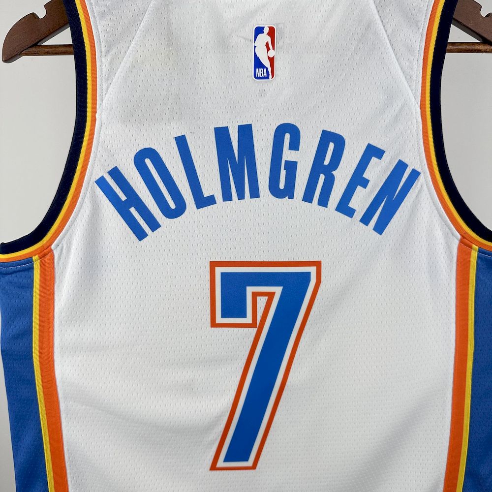 Oklahoma City Thunder 2023/24 Icon Edition Branco HOLMGREN#7