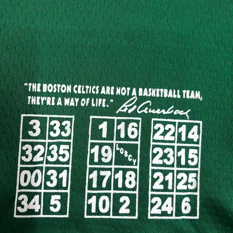 Camisa masculina Jaylen Brown Green Team – Edição City de 75º aniversário