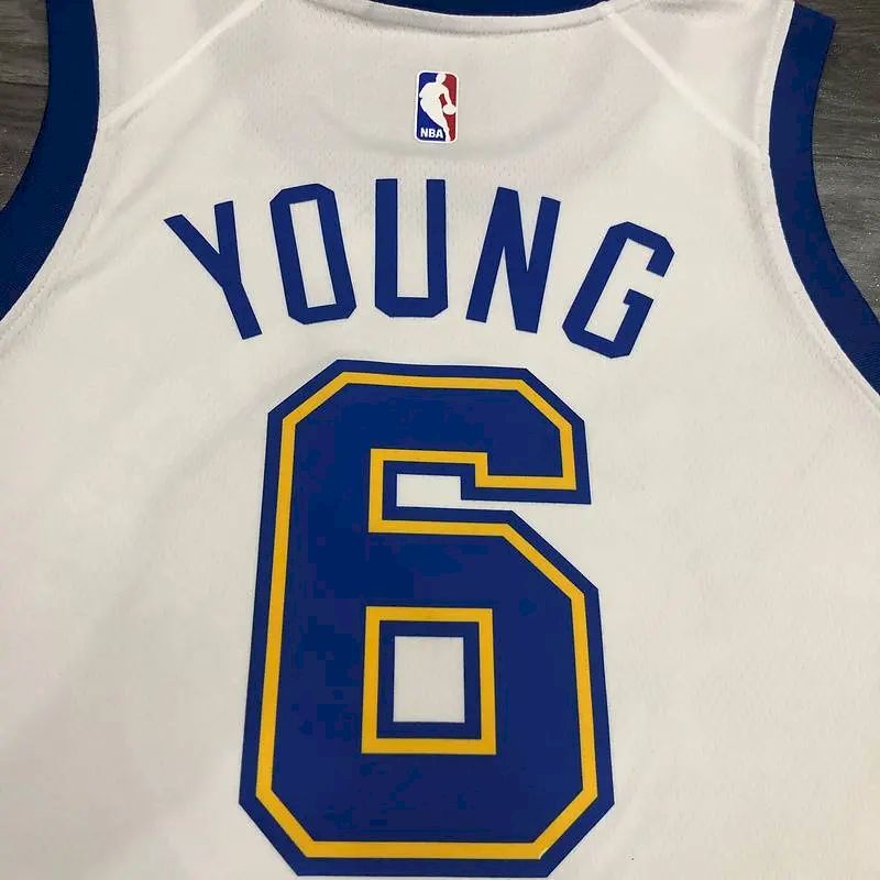 Camisa masculina Nick Young branca versão jogador – edição clássica
