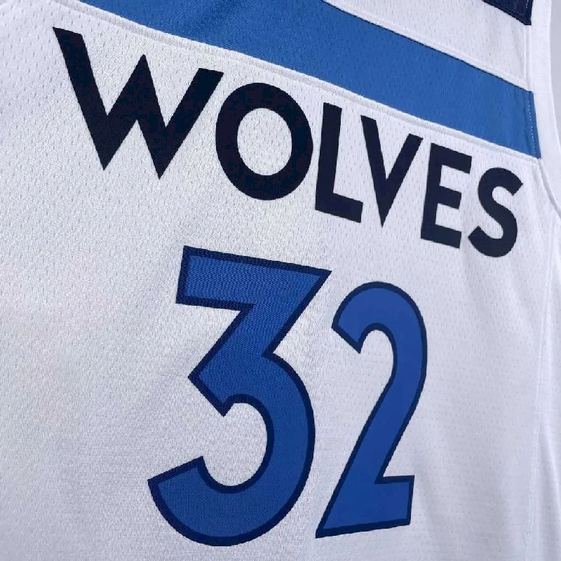Camisa masculina Karl-Anthony Towns, branca, time titular, 2023