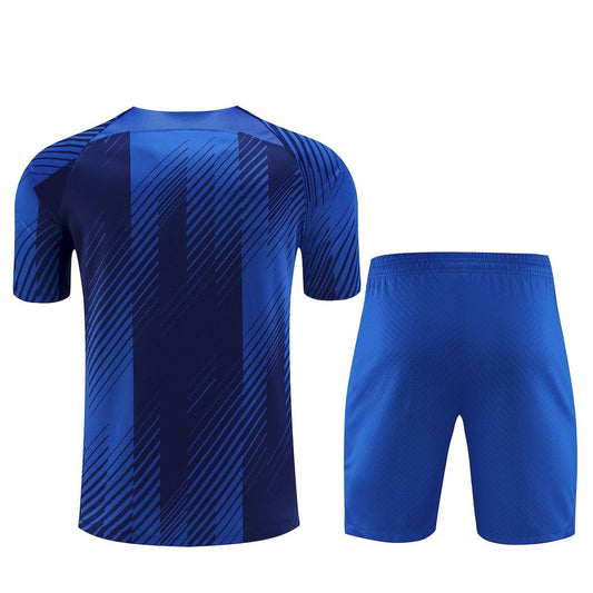 Camisa de treino adulto Barcelona 2023/24 + short 418