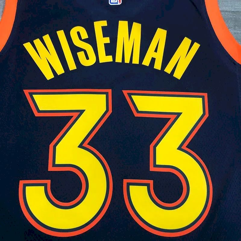 Camisa Swingman James Wiseman 2020-21 Azul Marinho Masculina – Edição City