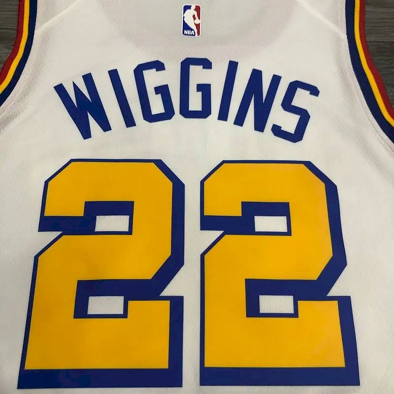 Camisa Andrew Wiggins Masculina Branca Versão Jogador – Edição Clássica de São Francisco