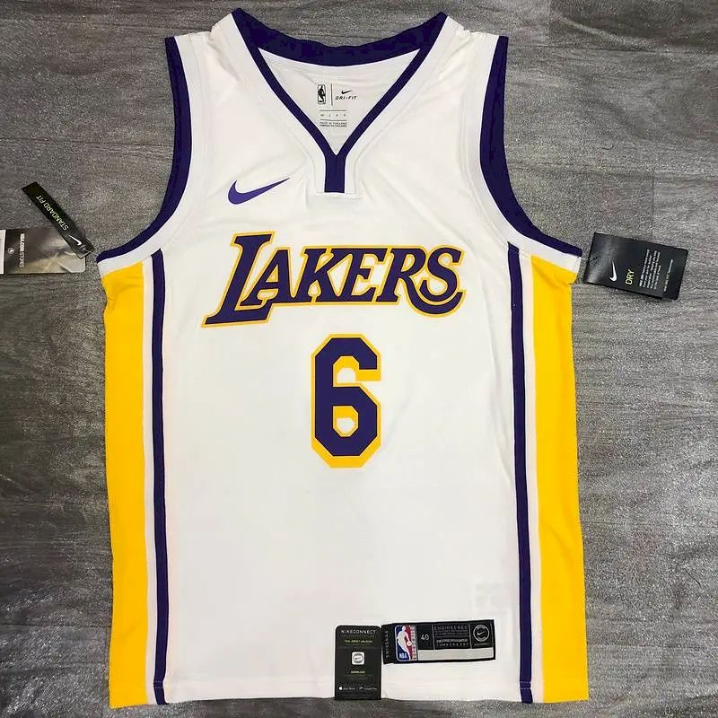 Camisa LeBron James Masculina 2020-21 Branca Versão Jogador – Edição Clássica Retrô