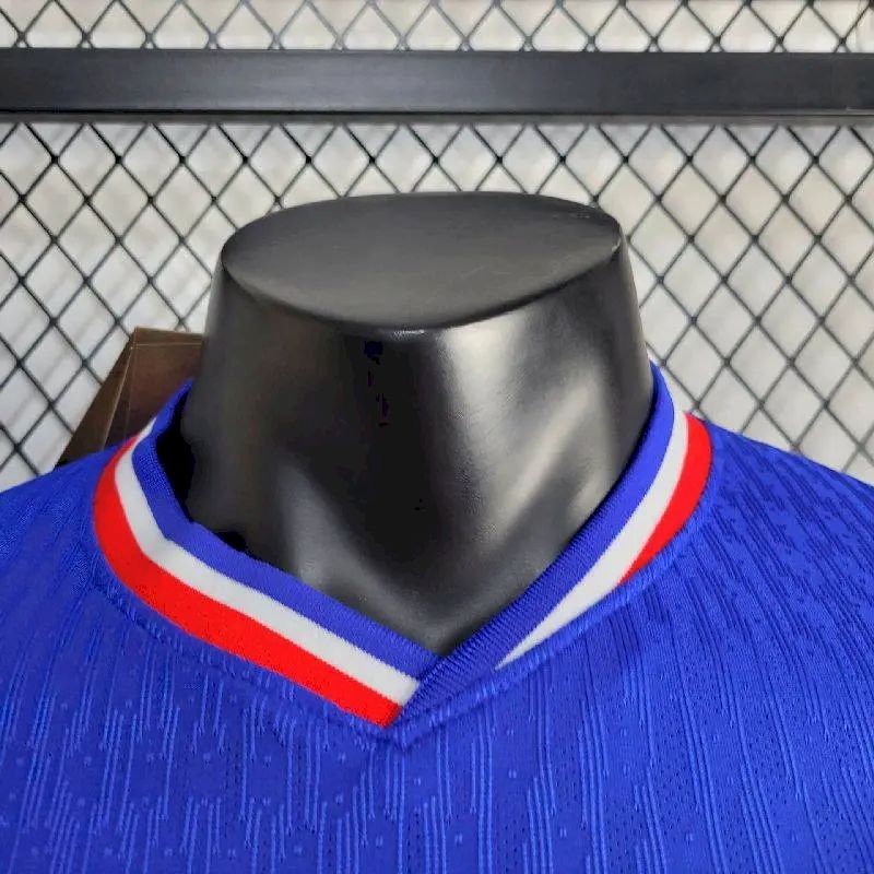 Camisa França 2024/25 Euro Home Manga Longa Versão Jogador