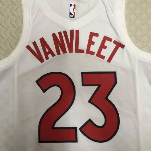 Camisa branca masculina Fred VanVleet do time da casa