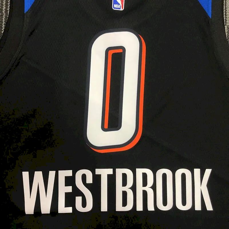 Camisa preta masculina Russell Westbrook Team – Edição City