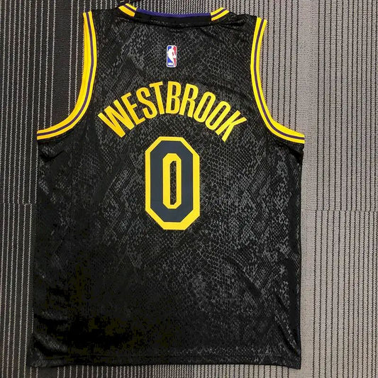 Camisa preta masculina Russell Westbrook Swingman – Edição Clássica