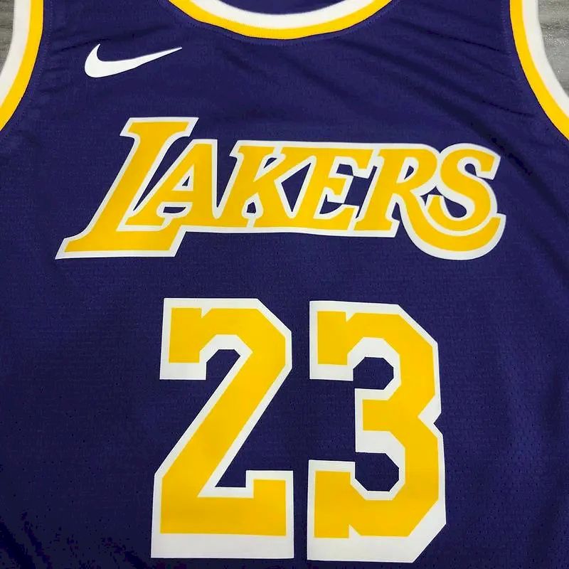 Camisa LeBron James Masculina Roxa Versão Jogador – Edição Clássica Retrô