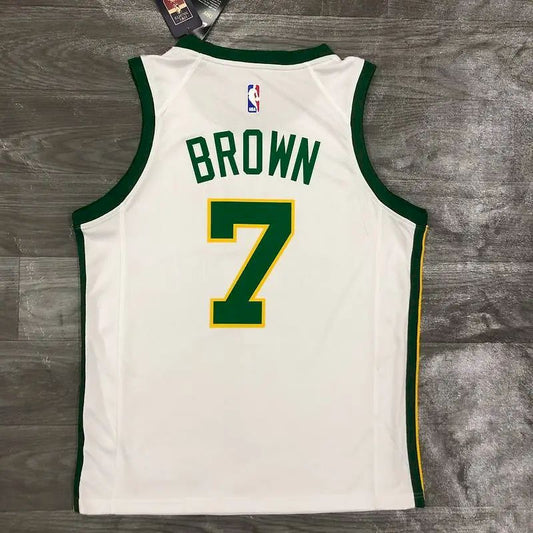 Camisa Jaylen Brown Branca Masculina Versão Jogador – Edição Cidade