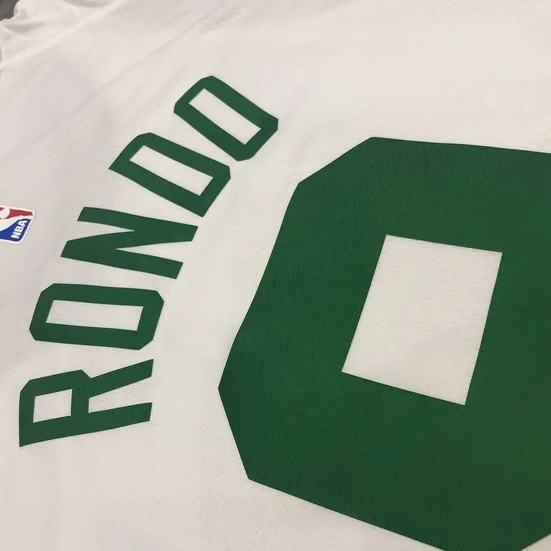 Rajon Rondo White Men’s Player Version Jersey-Association Edition