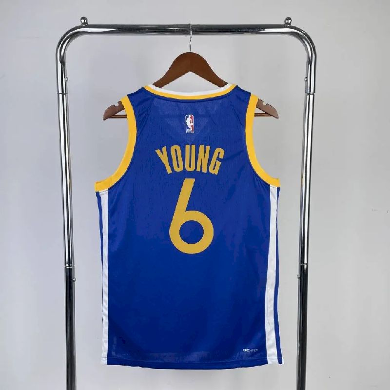 Camisa azul masculina Nick Young para o time visitante