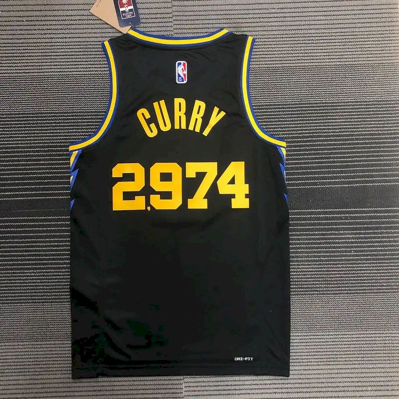 Camisa masculina Stephen Curry 2.974ª de 3 pontos – Edição de 75º aniversário