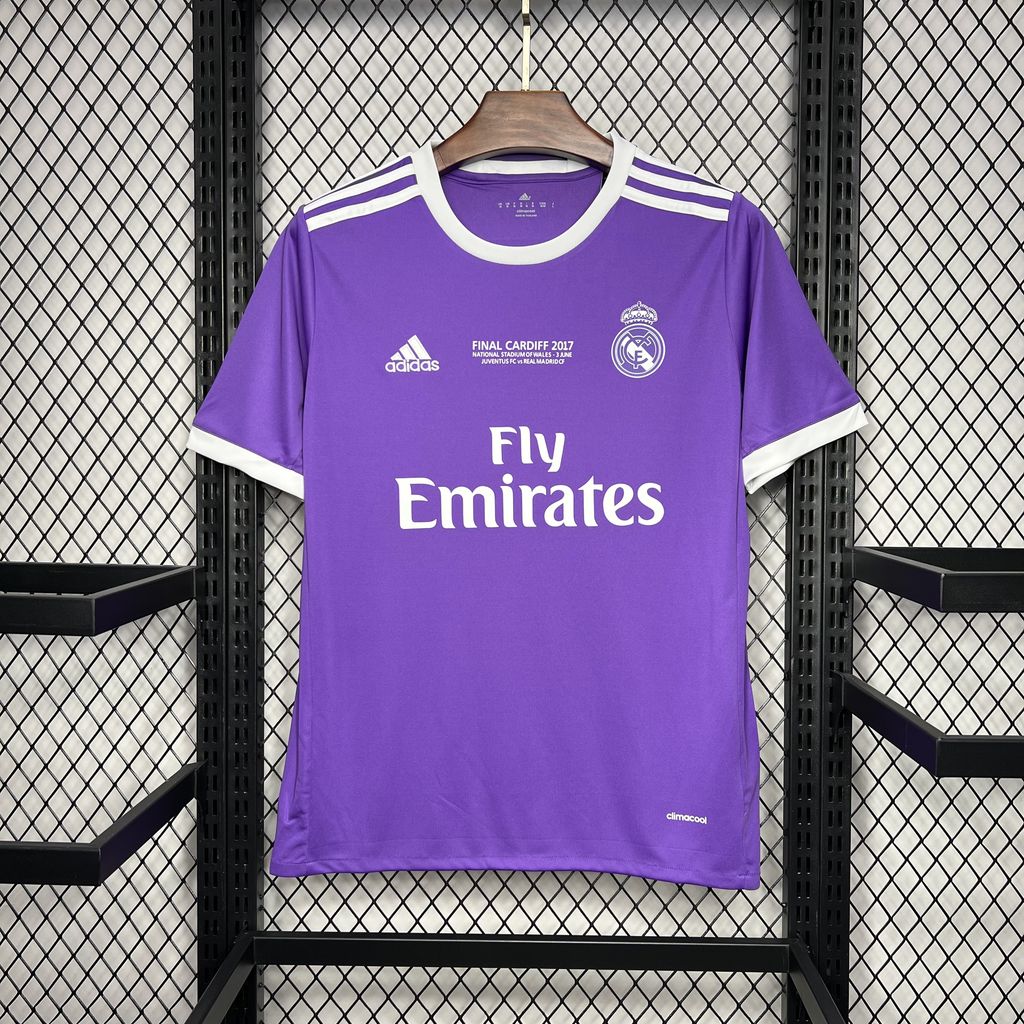 Camisa reserva do Real Madrid 2016/17 da UCL retrô