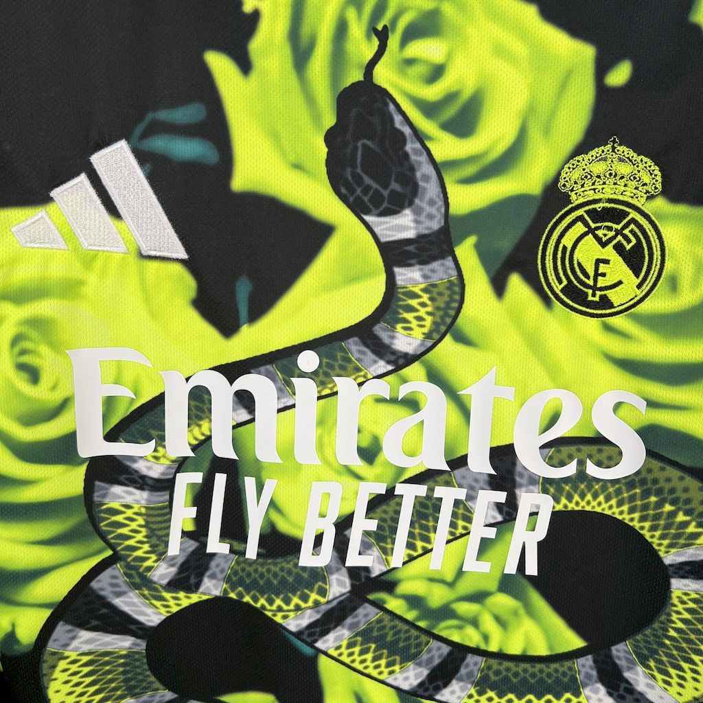 Real Madrid 2025/26 Green Rose Bamboo Leaf Green Jersey