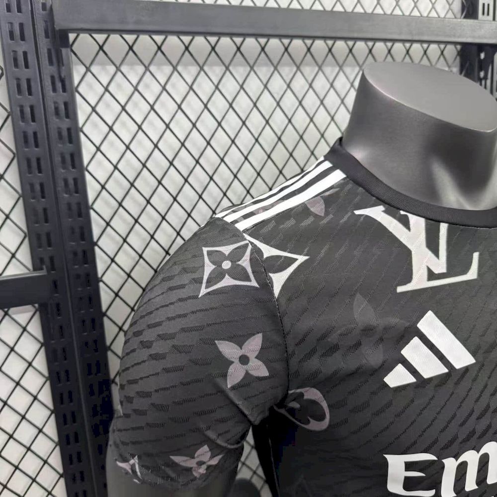 Real Madrid 2025/26 Black Louis Vuitton Jersey Player Version