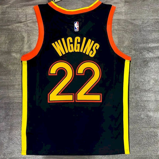 Camisa Swingman Andrew Wiggins 2020-21 Azul Marinho Masculina – Edição City