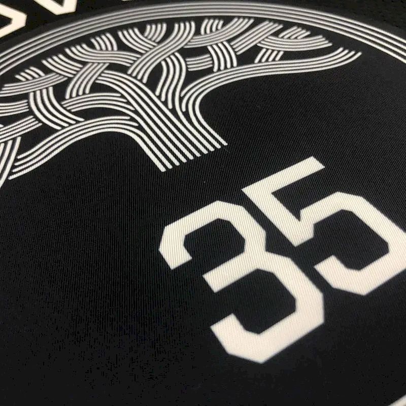 Camisa Kevin Durant com gola V preta, versão jogador, masculina – Edição Statement