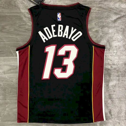 Men’s Bam Adebayo 2020-21 Black Swingman Player Version Jersey – Icon Edition