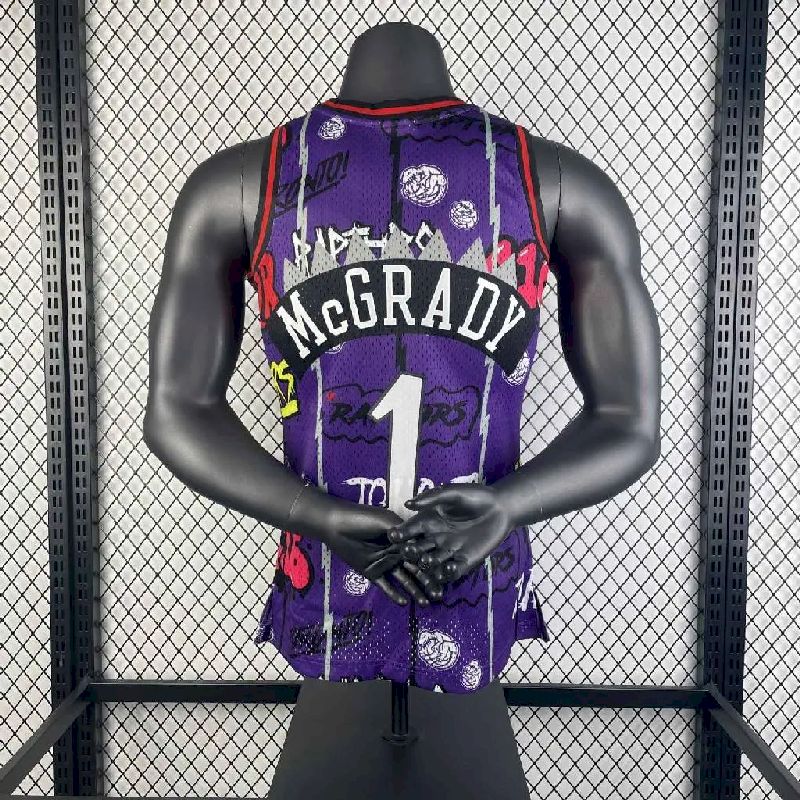 Men’s M&N 1998/99 Tracy McGrady Purple Retro Jersey