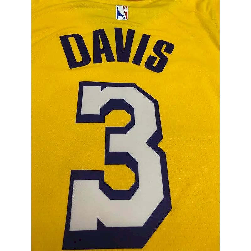 Camisa Anthony Davis Yellow City Edition Masculina Versão Jogador