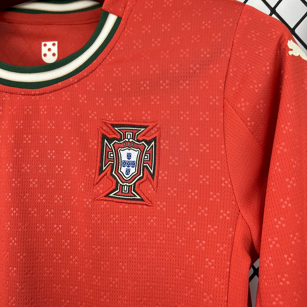 Portugal 2025/26 Home Long Sleeves Kids Kit