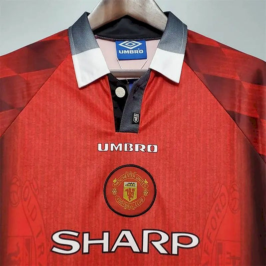 Camisa retrô de manga comprida do Manchester United 1996 Home