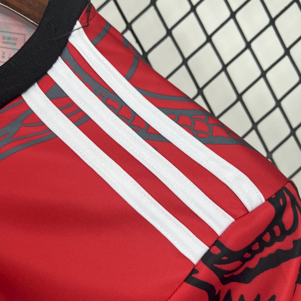 Real Madrid 2024/25 Red And Black Dragon Jersey