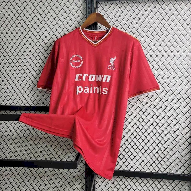 Camisa retrô do Liverpool 1985/86