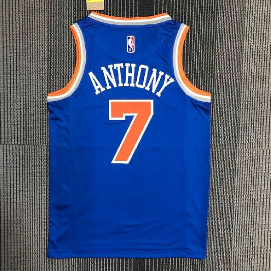Camisa azul masculina Carmelo Anthony Team – Edição de 75º aniversário