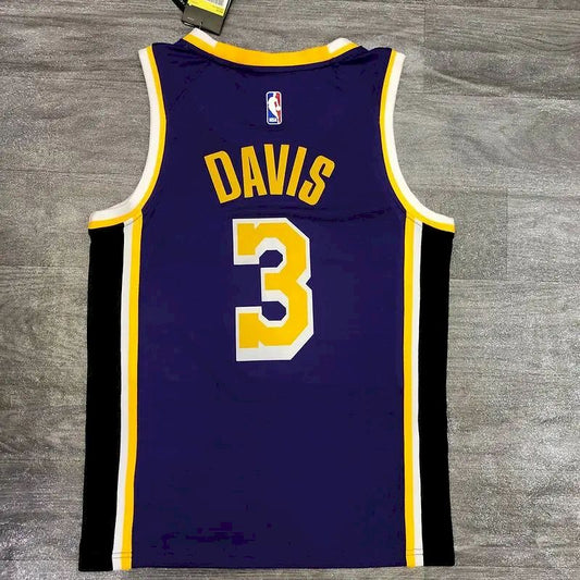 Camisa masculina Anthony Davis 2020-21 roxa Swingman versão jogador – Edição Statement