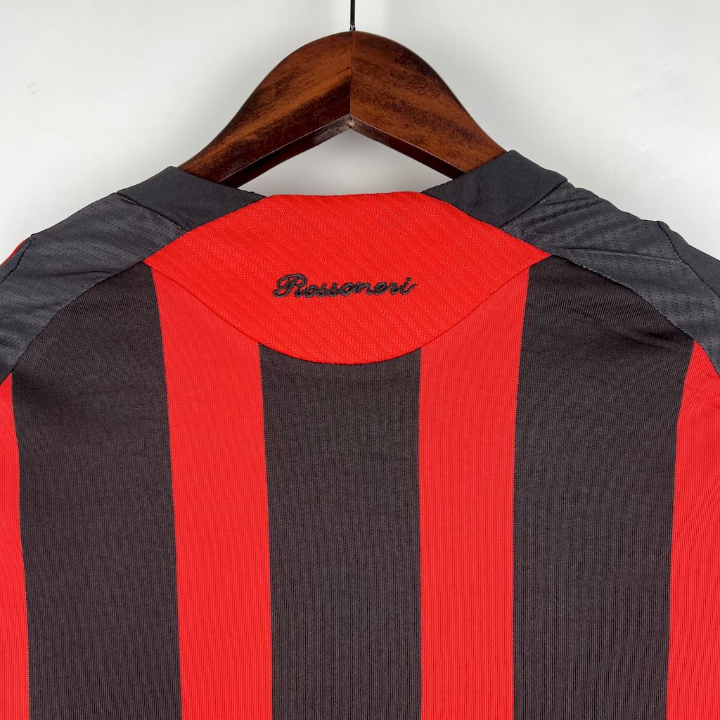 Camisa retrô de mangas compridas do AC Milan 2008/09 Home