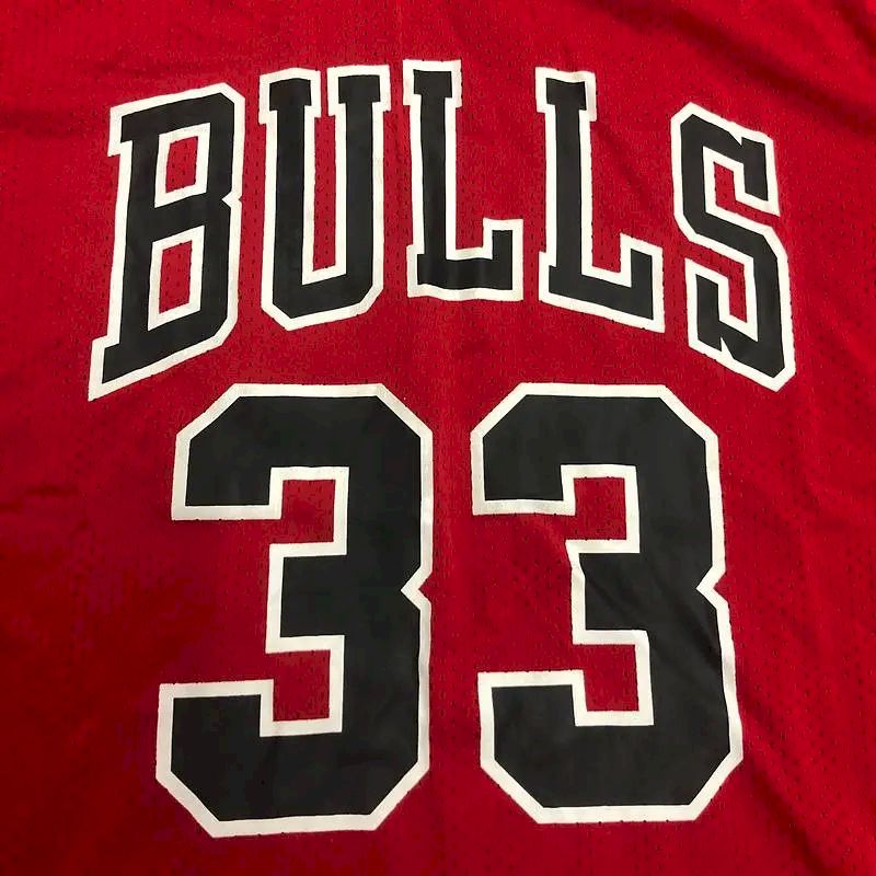 Camisa vermelha masculina Scottie Pippen – Edição retrô