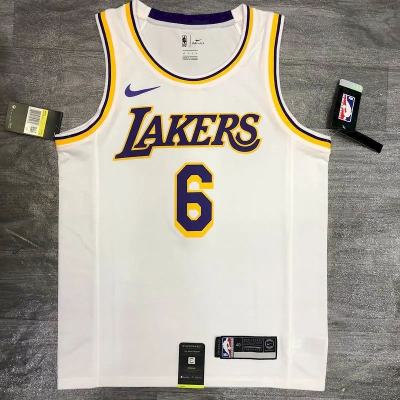 Camisa LeBron James Masculina 2020-21 Branca Versão Jogador – Edição Clássica Retrô