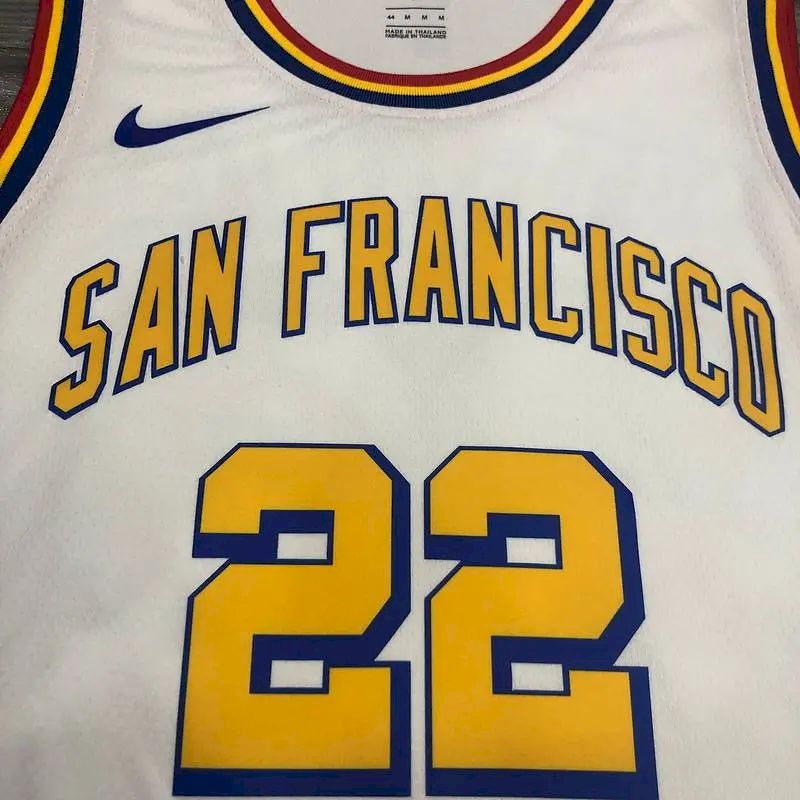 Camisa Andrew Wiggins Masculina Branca Versão Jogador – Edição Clássica de São Francisco