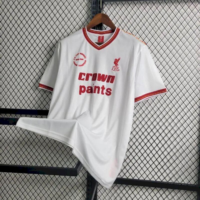 Camisa retrô reserva do Liverpool 1985/86