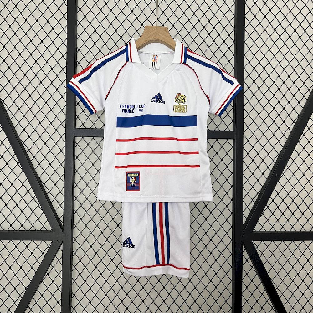 Camisa e shorts retrô infantil França 1998