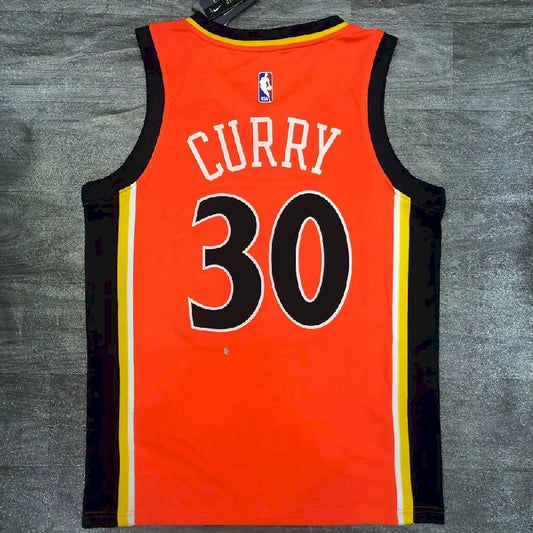 Camisa Masculina Stephen Curry Laranja Versão Jogador – Edição Clássica Retro