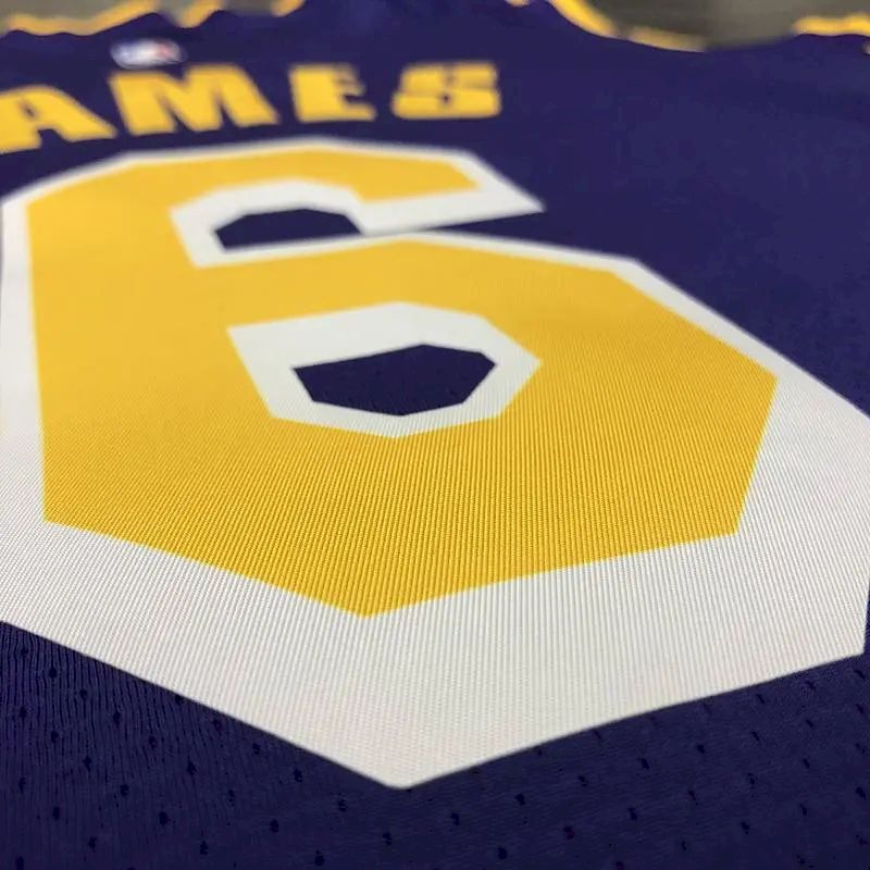 Camisa LeBron James Masculina Roxa 2020-21 Versão Jogador – Edição Clássica Retrô