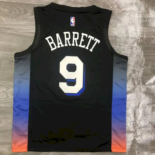 Camisa masculina RJBarrett preta 2020-21 Swingman versão jogador – edição City